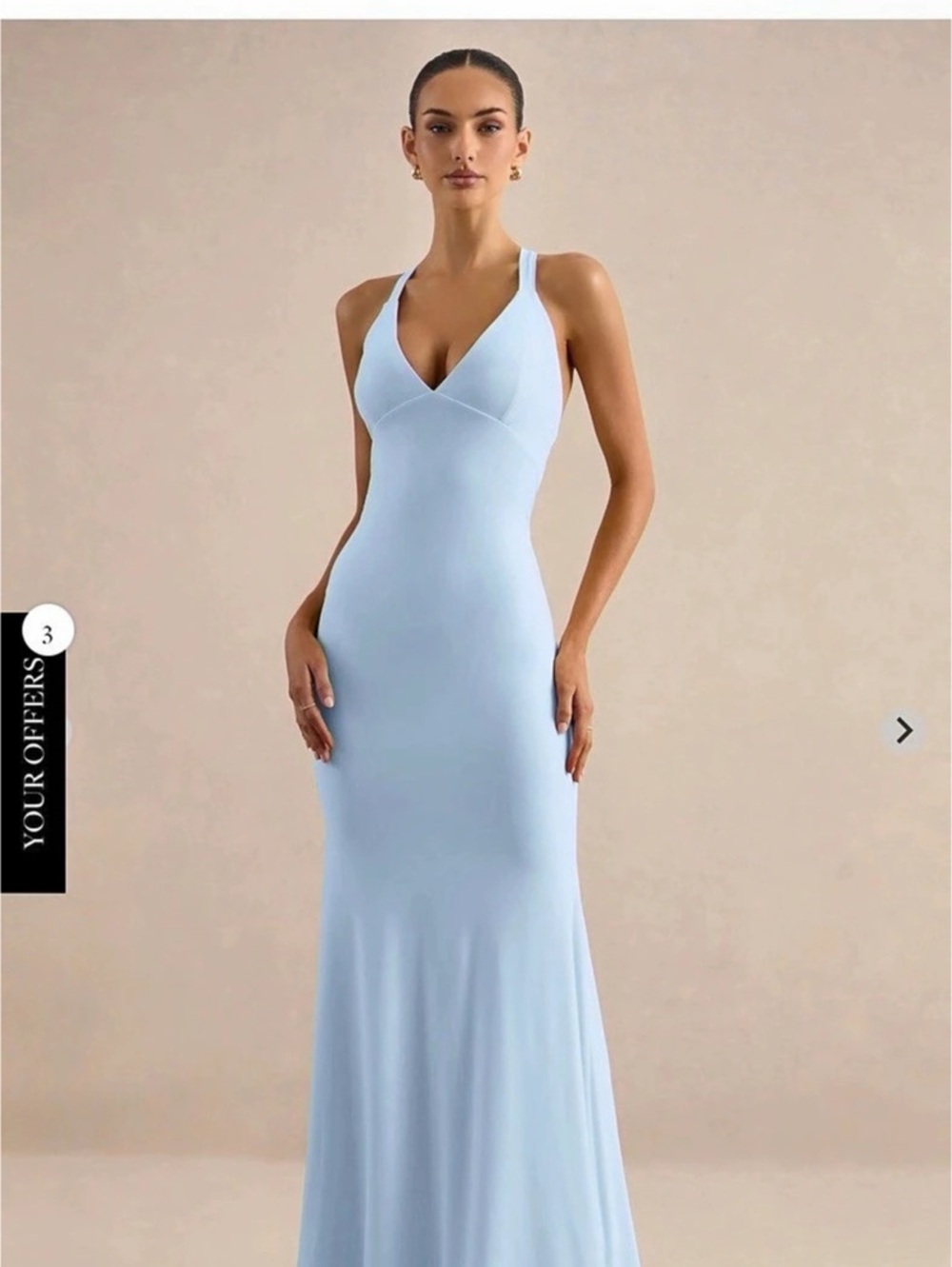 Club L Women's Blue Backless Maxi Dress Like New
